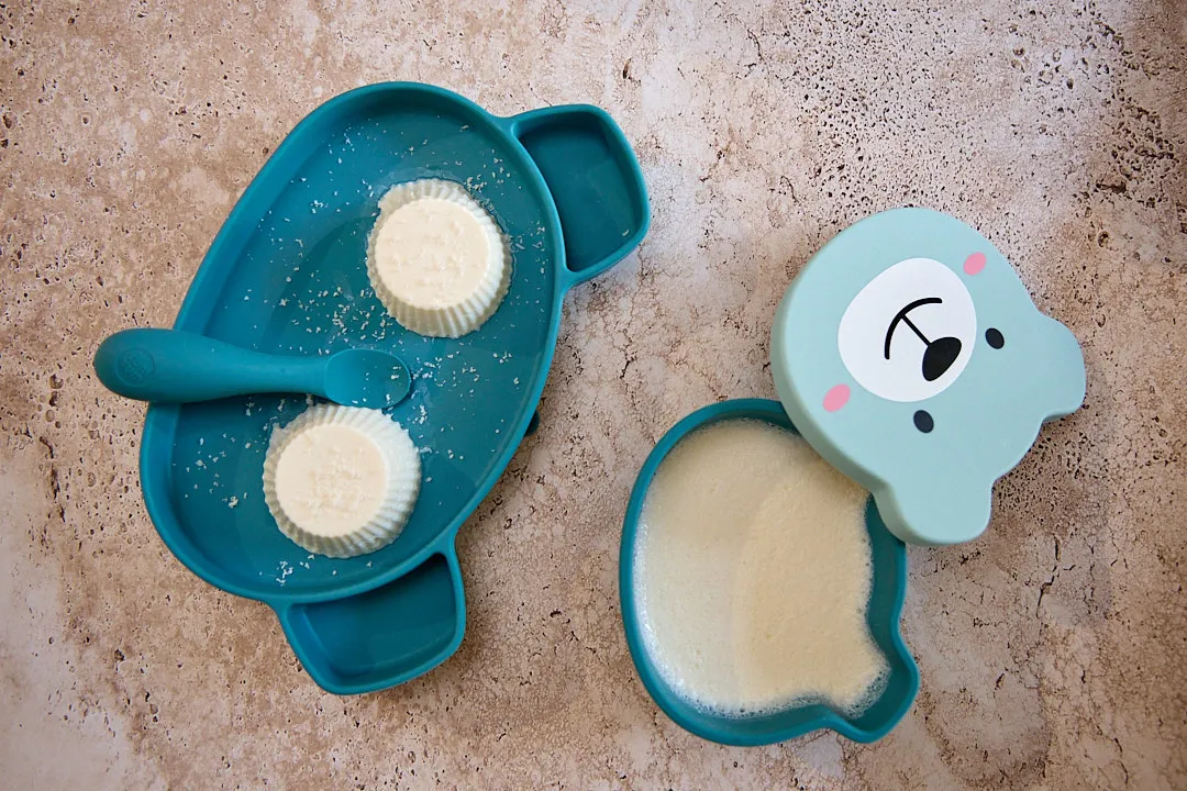 Desserts pour bébé et vaisselle infantile
